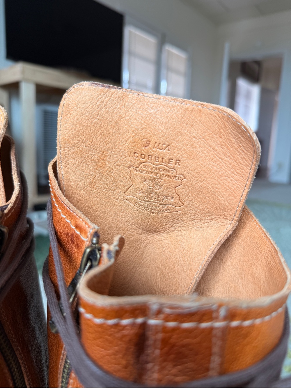 BED|STU x Free People Victory (Lustrous) Pecan Tall Lace-Up Leather Boots - Picture 10 of 15
